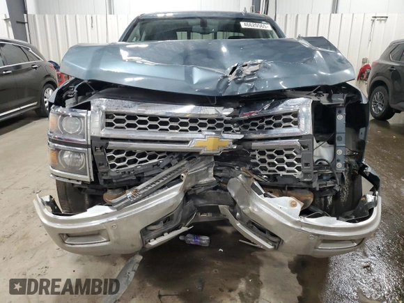 2014 Chevrolet Silverado 1500 LTZ with VIN 3GCUKSEC9EG245991, listed as a Copart auction lot 46620565 with 128,370 mi miles and Salvage Title. Bid and sale history available at DreamBid. Image 5.