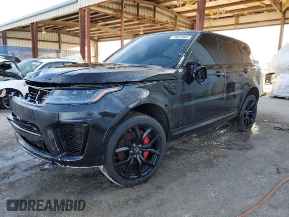 2021 Land Rover Range Rover Sport SVR with VIN SALWZ2RE8MA789212, listed as a Copart auction lot 75075584 with 42,192 mi miles and Salvage Title. Bid and sale history available at DreamBid. Image 1.
