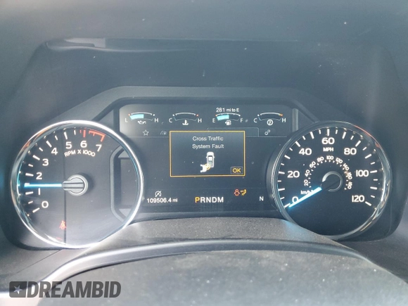 2017 Ford F-150 XL with VIN 1FTEW1EG0HFB89788, listed as a Copart auction lot 54906695 with 109,506 mi miles and Salvage Title. Bid and sale history available at carsss.com. Image 9.