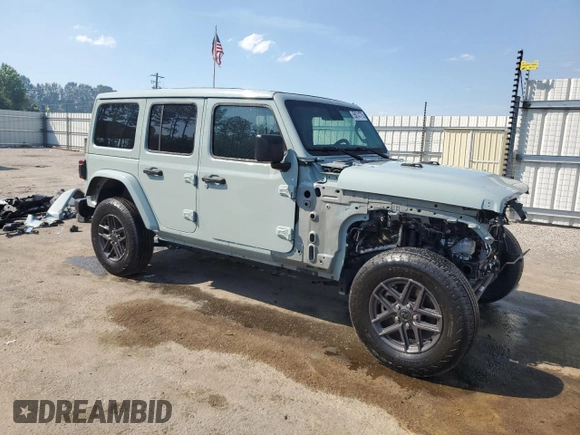 2024 Jeep Wrangler Sahara z VIN 1C4PJXEG2RW263319, wystawiony jako Copart lot #55074775 z przebiegiem 10 867 mil mil oraz Szkoda całkowita • Salvage title. Historia ofert i sprzedaży dostępna na DreamBid. Obrazek 4.