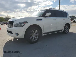2012 Infiniti QX56 7-passenger with VIN JN8AZ2NF8C9519529, listed as a Copart auction lot 50947135 with 165,816 mi miles and Clean Title. Bid and sale history available at carsss.com. Image 1.