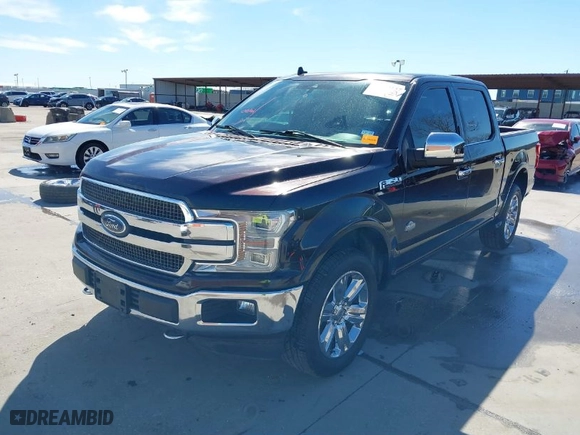 2018 Ford F-150 XL with VIN 1FTEW1E53JFE67555, listed as a IAAI auction lot 41653137 with 122,886 mi miles. Bid and sale history available at carsss.com. Image 2.