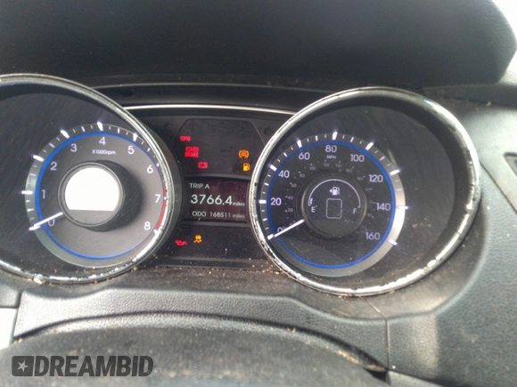 2013 Hyundai Sonata GLS with VIN 5NPEB4AC8DH770164, listed as a IAAI auction lot 40880615 with 168,511 mi miles and . Bid and sale history available at carsss.com. Image 7.