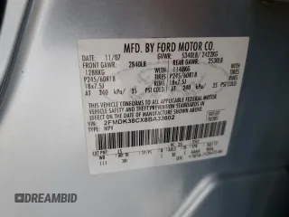 2008 Ford Edge SEL z VIN 2FMDK38CX8BA33802, wystawiony jako Copart lot #58480615 z przebiegiem 94 850 mil mil oraz Szkoda całkowita • Salvage title. Historia ofert i sprzedaży dostępna na DreamBid. Obrazek 13.