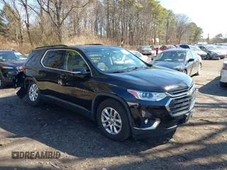 2019 Chevrolet Traverse LT Cloth with VIN 1GNEVGKW3KJ100518, listed as a IAAI auction lot 41812246 with 78,738 mi miles. Bid and sale history available at carsss.com. Image 1.