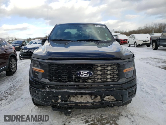 2024 Ford F-150 STX with VIN 1FTEW2LP9RKD96519, listed as a Copart auction lot 45815305 with 2,021 mi miles and Salvage Title. Bid and sale history available at carsss.com. Image 5.