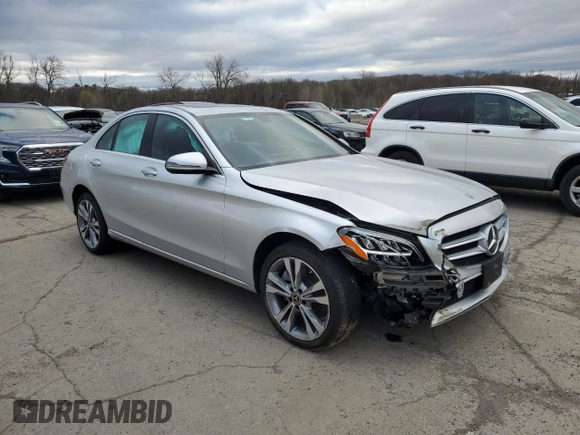 2019 Mercedes-Benz C 300 with VIN 55SWF8EB9KU320762, listed as a Copart auction lot 53049015 with Not Provided miles and Salvage Title. Bid and sale history available at carsss.com. Image 4.