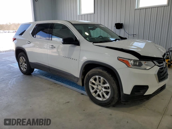 2020 Chevrolet Traverse LS with VIN 1GNERFKW8LJ314419, listed as a Copart auction lot 53646665 with 67,630 mi miles and Salvage Title. Bid and sale history available at carsss.com. Image 4.