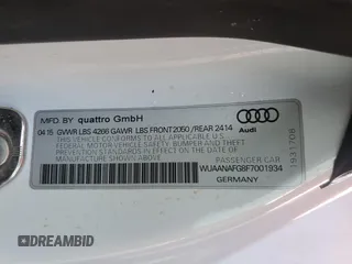 2015 Audi R8 5.2L z VIN WUAANAFG8F7001934, wystawiony jako Copart lot #76660884 z przebiegiem Nie podano mil oraz Szkoda całkowita • Salvage title. Historia ofert i sprzedaży dostępna na DreamBid. Obrazek 13.