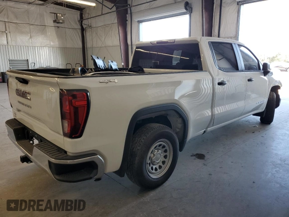 2024 GMC Sierra 1500 Pro with VIN 1GTUUAED1RZ197826, listed as a Copart auction lot 64646074 with 0 mi miles and Salvage Title. Bid and sale history available at carsss.com. Image 3.