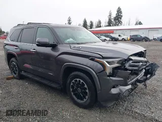 2023 Toyota Sequoia SR5 with VIN 7SVAAABA2PX014566, listed as a IAAI auction lot 41762162 with 23,554 mi miles. Bid and sale history available at carsss.com. Image 1.