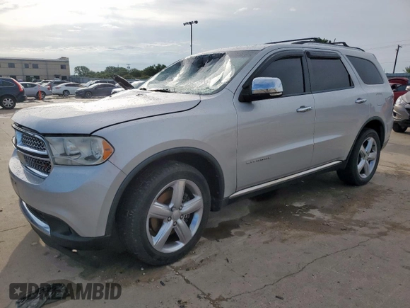 2012 Dodge Durango Citadel with VIN 1C4SDJET6CC240551, listed as a Copart auction lot 58664595 with 180,814 mi miles and Salvage title. Bid and sale history available at DreamBid. Image 1.