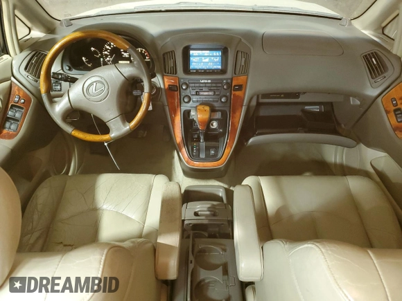 2002 Lexus RX 300 with VIN JTJGF10U620144769, listed as a Copart auction lot 83765494 with 215,994 mi miles and Salvage Title. Bid and sale history available at DreamBid. Image 8.
