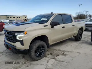 2023 Chevrolet Silverado 1500 LT Trail Boss with VIN 3GCUDFE88PG115832, listed as a Copart auction lot 48761895 with 57,479 mi miles and Salvage Title. Bid and sale history available at DreamBid. Image 1.