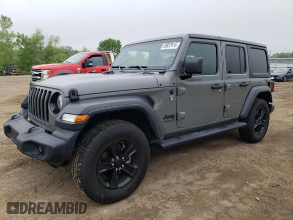 2020 Jeep Wrangler Unlimited Sport Altitude with VIN 1C4HJXDG2LW314301, listed as a Copart auction lot 59857615 with 60,684 mi miles and Salvage title. Bid and sale history available at DreamBid. Image 1.