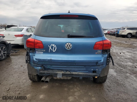 2017 Volkswagen Tiguan Wolfsburg Edition with VIN WVGSV7AX9HK025974, listed as a Copart auction lot 45923955 with 60,115 mi miles and Salvage Title. Bid and sale history available at carsss.com. Image 6.
