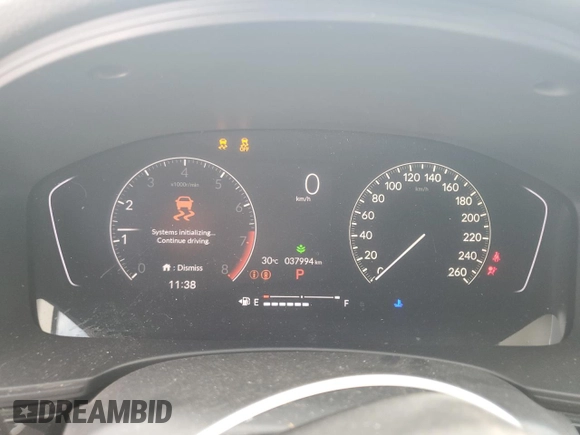 2022 Honda Civic EX with VIN 2HGFE2F3XNH117629, listed as a Copart auction lot 65165855 with 37,994 mi miles and Salvage title. Bid and sale history available at DreamBid. Image 9.