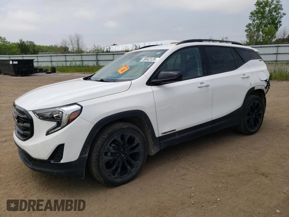 2020 GMC Terrain SLE z VIN 3GKALMEV4LL209390, wystawiony jako Copart lot #59843125 z przebiegiem 91 773 mil mil oraz Szkoda całkowita • Salvage title. Historia ofert i sprzedaży dostępna na DreamBid. Obrazek 1.