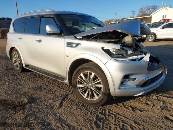2018 Infiniti QX80 with VIN JN8AZ2NF1J9660374, listed as a IAAI auction lot 40985865 with NaN miles. Bid and sale history available at carsss.com. Image 1.