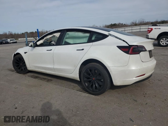 2021 Tesla Model 3 Standard Range Plus with VIN 5YJ3E1EA6MF048261, listed as a Copart auction lot 48680315 with Not Provided miles and Salvage Title. Bid and sale history available at DreamBid. Image 2.