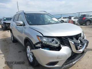 2016 Nissan Rogue SV with VIN JN8AT2MT7GW030345, listed as a IAAI auction lot 41889176 with 53,737 mi miles and . Bid and sale history available at carsss.com. Image 1.