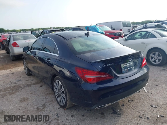 2018 Mercedes-Benz CLA with VIN WDDSJ4EB4JN637135, listed as a IAAI auction lot 42117690 with 79,734 mi miles. Bid and sale history available at carsss.com. Image 3.