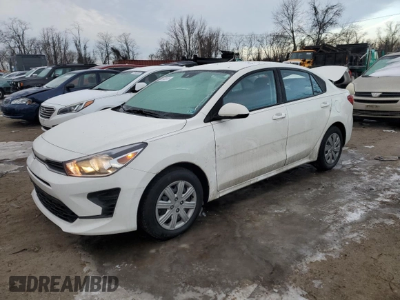 2022 Kia Rio S with VIN 3KPA24AD7NE449570, listed as a Copart auction lot 41902075 with 57,278 mi miles and Salvage Title. Bid and sale history available at carsss.com. Image 1.