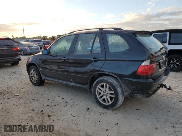 2005 BMW X5 3.0i with VIN 5UXFA13535LB09774, listed as a Copart auction lot 73848924 with 0 mi miles and Salvage Title. Bid and sale history available at carsss.com. Image 2.