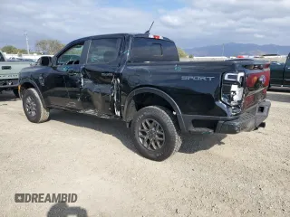 2024 Ford Ranger XLT with VIN 1FTER4GHXRLE33755, listed as a Copart auction lot 42812135 with 1,012 mi miles and Salvage Title. Bid and sale history available at carsss.com. Image 2.