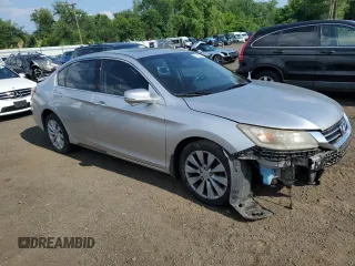 2014 Honda Accord Touring with VIN 1HGCR3F9XEA019863, listed as a Copart auction lot 62746355 with 229,044 mi miles and Salvage title. Bid and sale history available at DreamBid. Image 4.