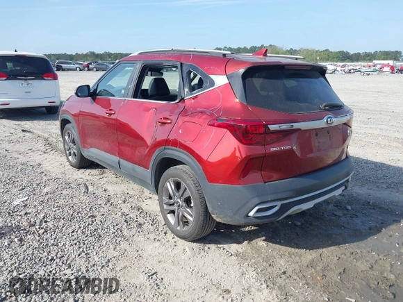 2021 Kia Seltos S with VIN KNDEU2AA3M7229895, listed as a IAAI auction lot 41944059 with 57,000 mi miles and . Bid and sale history available at DreamBid. Image 3.