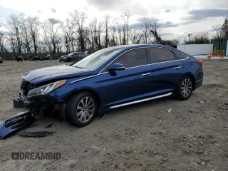 2016 Hyundai Sonata Sport with VIN 5NPE34AF8GH419024, listed as a Copart auction lot 50292455 with 133,196 mi miles and Salvage Title. Bid and sale history available at DreamBid. Image 1.
