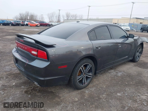 2014 Dodge Charger SXT with VIN 2C3CDXJG6EH372066, listed as a IAAI auction lot 41975705 with 112,672 mi miles. Bid and sale history available at carsss.com. Image 4.