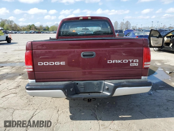 2003 Dodge Dakota SLT with VIN 1D7HL48N43S168353, listed as a Copart auction lot 51313975 with 213,540 mi miles and Salvage Title. Bid and sale history available at carsss.com. Image 6.