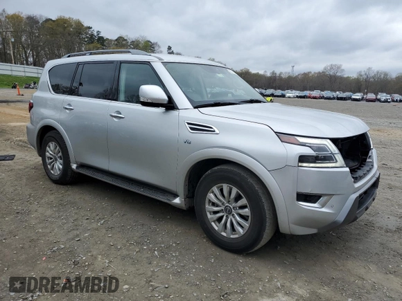 2021 Nissan Armada SV with VIN JN8AY2AC7M9146547, listed as a Copart auction lot 45408433 with 57,350 mi miles. Bid and sale history available at carsss.com. Image 4.