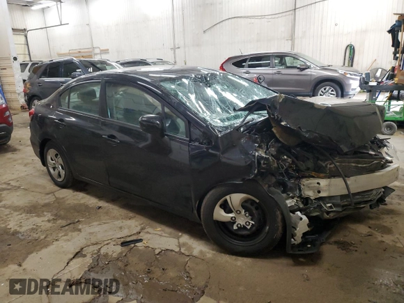 2014 Honda Civic LX z VIN 19XFB2F5XEE037008, wystawiony jako Copart lot #51533375 z przebiegiem Nie podano mil oraz Szkoda całkowita • Salvage title. Historia ofert i sprzedaży dostępna na DreamBid. Obrazek 4.