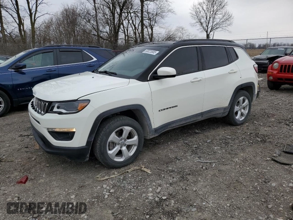 2018 Jeep Compass Latitude with VIN 3C4NJDBBXJT373401, listed as a Copart auction lot 50025585 with 125,182 mi miles and Salvage title. Bid and sale history available at DreamBid. Image 1.