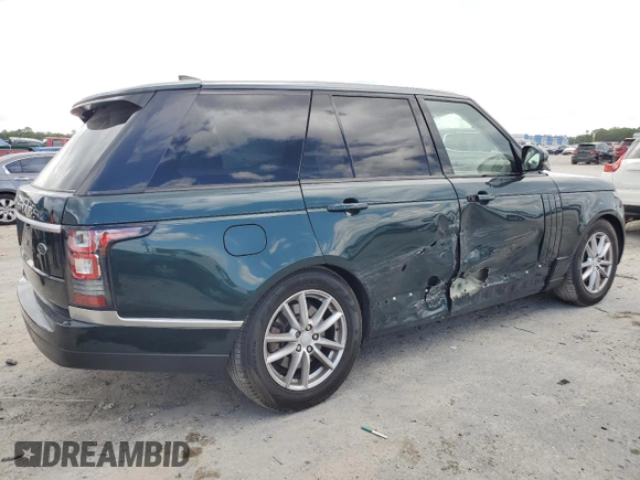 2017 Land Rover Range Rover with VIN SALGR2FK4HA367362, listed as a Copart auction lot 63200615 with 54,686 mi miles and Salvage title. Bid and sale history available at DreamBid. Image 3.