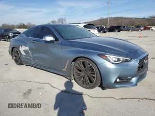 2017 Infiniti Q60 Premium with VIN JN1CV7EL2HM320597, listed as a Copart auction lot 46735795 with 66,465 mi miles and Salvage title. Bid and sale history available at DreamBid. Image 4.