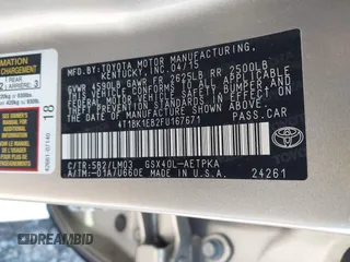 2015 Toyota Avalon Limited with VIN 4T1BK1EB2FU167671, listed as a IAAI auction lot 41710375 with 77,126 mi miles and . Bid and sale history available at DreamBid. Image 9.