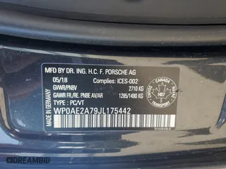 2018 Porsche Panamera 4 E-Hybrid with VIN WP0AE2A79JL175442, listed as a Copart auction lot 51352264 with 142,343 mi miles. Bid and sale history available at carsss.com. Image 13.
