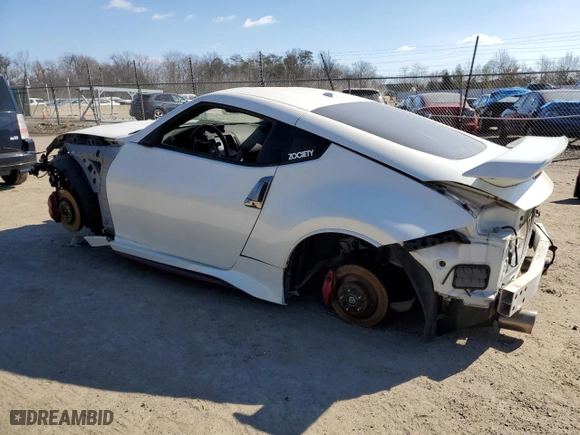 2019 Nissan 370Z Coupe with VIN JN1AZ4EH3KM421791, listed as a Copart auction lot 46293785 with 0 mi miles and Salvage Title. Bid and sale history available at carsss.com. Image 2.