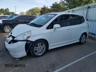 2007 Honda Fit Sport with VIN JHMGD386X7S048180, listed as a Copart auction lot 74252494 with 112,828 mi miles and Salvage Title. Bid and sale history available at carsss.com. Image 1.
