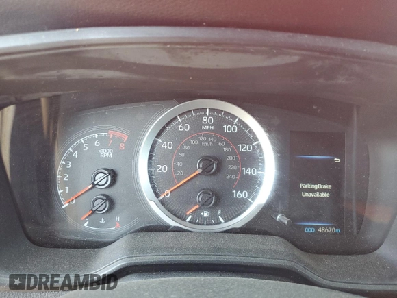 2022 Toyota Corolla Cross LE with VIN 7MUCAABG8NV008867, listed as a Copart auction lot 57232415 with 48,670 mi miles and Salvage title. Bid and sale history available at DreamBid. Image 9.