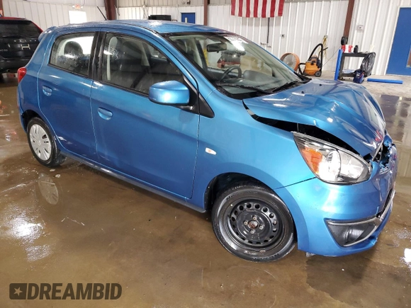2018 Mitsubishi Mirage ES with VIN ML32A3HJ3JH014176, listed as a Copart auction lot 62278655 with 25,371 mi miles and Salvage title. Bid and sale history available at DreamBid. Image 4.
