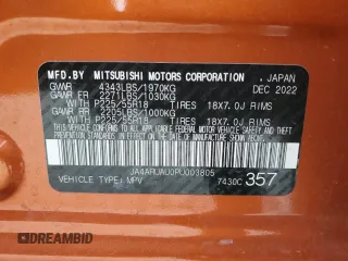 2023 Mitsubishi Outlander ES z VIN JA4ARUAU0PU003805, wystawiony jako Copart lot #51379965 z przebiegiem 63 263 mil mil oraz Szkoda całkowita • Salvage title. Historia ofert i sprzedaży dostępna na DreamBid. Obrazek 14.