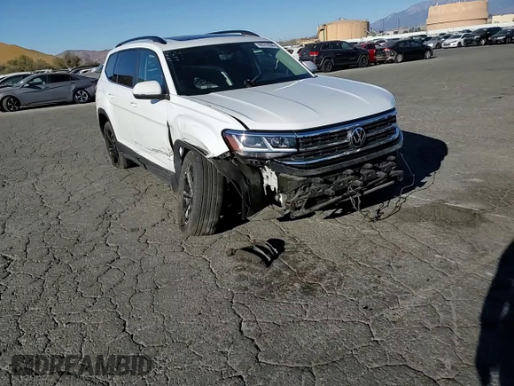 2023 Volkswagen Atlas SE with VIN 1V2JR2CA6PC554791, listed as a Copart auction lot 88575555 with 25,605 mi miles and Salvage title. Bid and sale history available at DreamBid. Image 12.