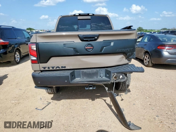 2021 Nissan Titan Pro-4X with VIN 1N6AA1EDXMN523826, listed as a Copart auction lot 61851765 with 85,783 mi miles and Salvage title. Bid and sale history available at DreamBid. Image 6.