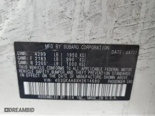 2017 Subaru Impreza with VIN 4S3GKAA6XH3614680, listed as a Copart auction lot 52337575 with 0 mi miles and Salvage Title. Bid and sale history available at carsss.com. Image 12.