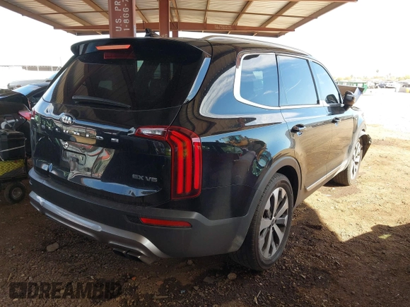2021 Kia Telluride EX z VIN 5XYP34HC0MG190457, wystawiony jako IAAI lot #41656193 z przebiegiem 110 632 mil mil oraz . Historia ofert i sprzedaży dostępna na DreamBid. Obrazek 4.